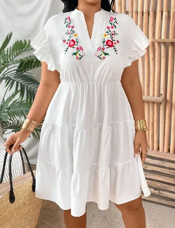 Rochie scurta SHEIN CURVE, alb Alb