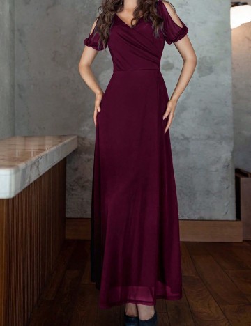 Rochie lunga Miusol, grena