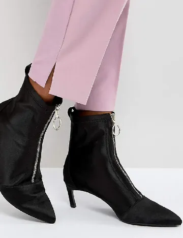 Botine Stradivarius, negru Negru