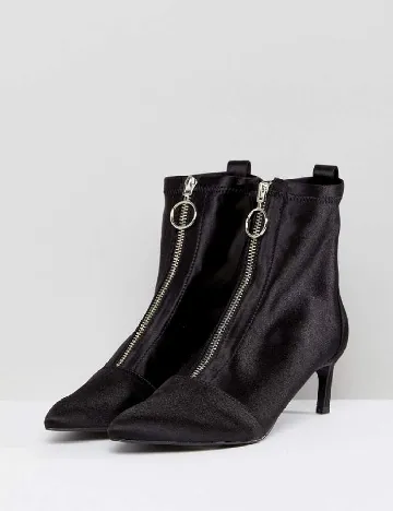 Botine Stradivarius, negru Negru
