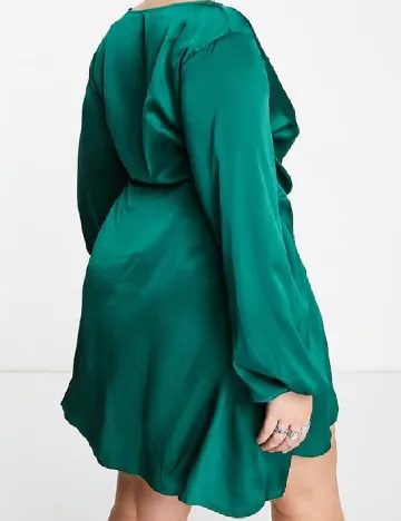 Rochie scurta Urban Threads Plus Size, verde Verde