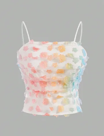 Top SHEIN, alb Alb