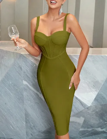Rochie medie SHEIN, kaki Verde