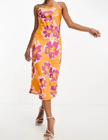 Rochie medie Lola May, portocaliu Portocaliu