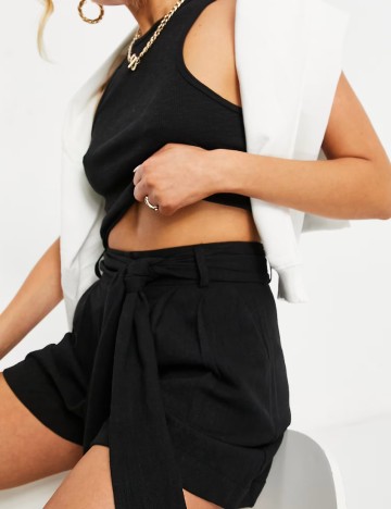Pantaloni scurti ASOS, negru