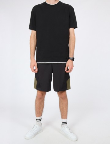 Pantaloni scurti Bolongaro Trevor, negru/verde