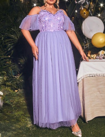 Rochie lunga SHEIN CURVE, lila