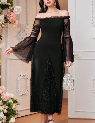 Rochie lunga SHEIN, negru Negru