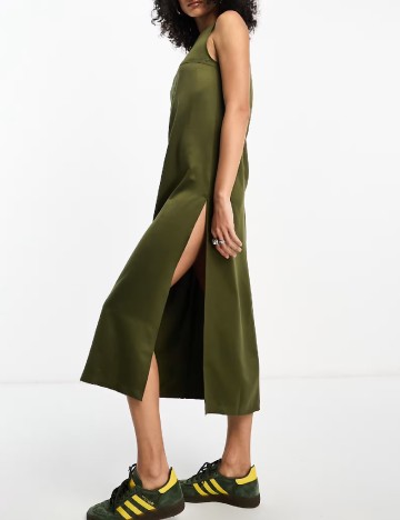Rochie medie COLLUSION, kaki
