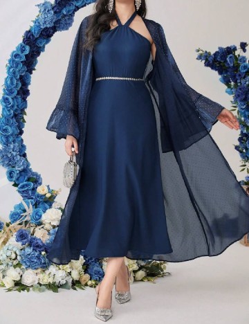 Rochie medie SHEIN, bleumarin
