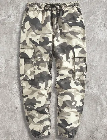 Pantaloni SHEIN, army Crem