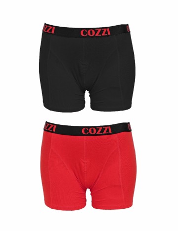 Set Boxeri 2 perechi Cozzi, negru/rosu