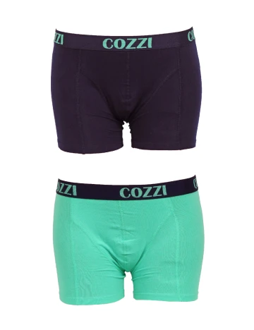 Set Boxeri 2 perechi Cozzi, bleumarin/verde
