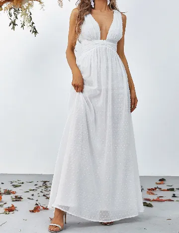 Rochie lunga Faeriesty, alb Alb