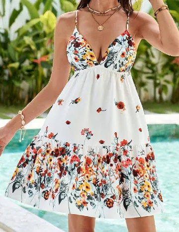 Rochie scurta SHEIN, floral Floral print