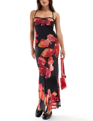 Rochie lunga ASOS, negru Negru