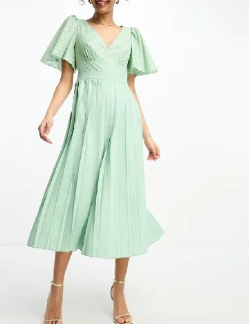 Rochie medie Little Mistress, verde Verde