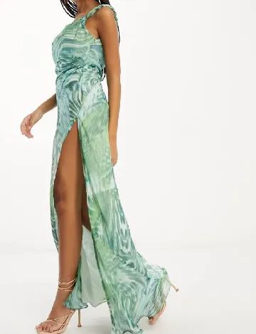 Rochie lunga ASOS, verde Verde