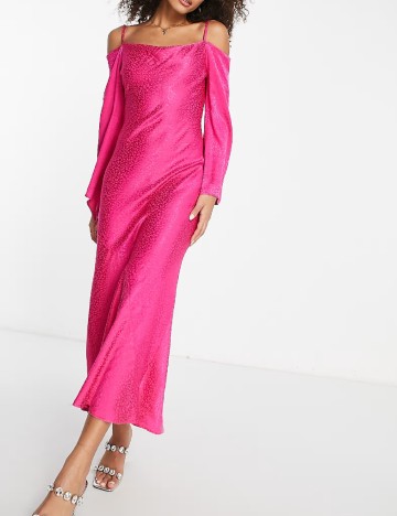 Rochie lunga Never Fully Dressed, roz
