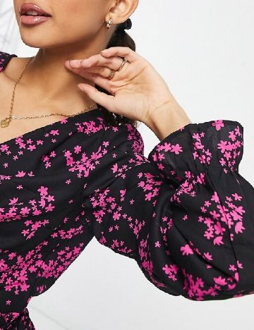 Rochie scurta Pieces, negru