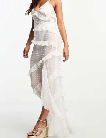 Rochie de plaja Miss Selfridge, alb