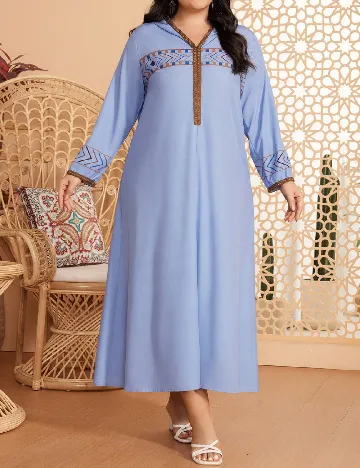 Rochie lunga SHEIN CURVE, albastru Albastru