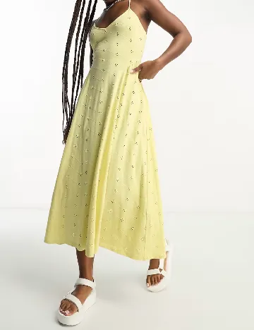 Rochie medie ASOS, galben Galben
