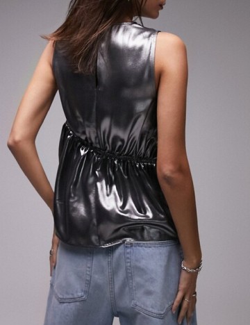 Maiou Top Shop, argintiu