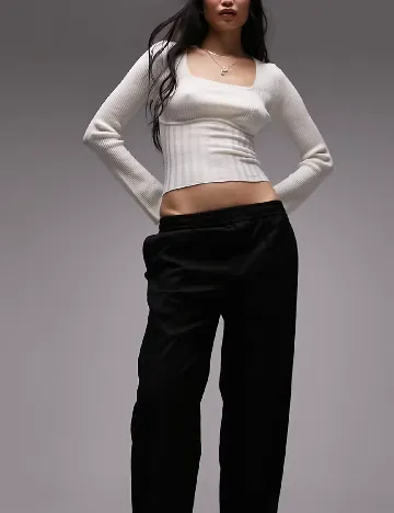 Bluza Top Shop, ecru Alb