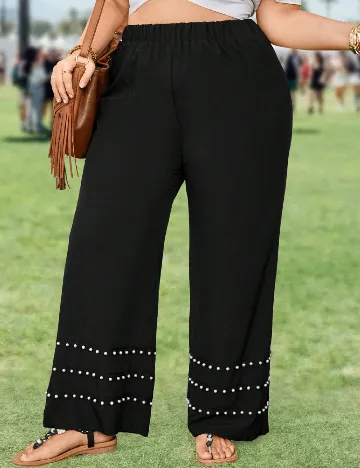 Pantaloni SHEIN CURVE, negru Negru