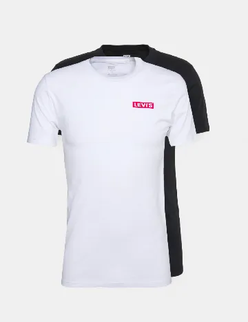 Set Tricouri 2 bucati Levi S, alb/negru Mix culori