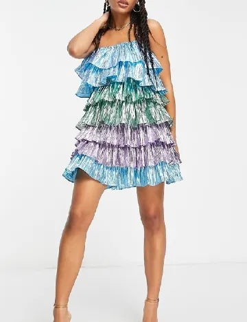Rochie scurta Collective The Label, mix culori Mix culori