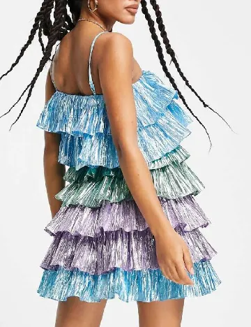 Rochie scurta Collective The Label, mix culori Mix culori