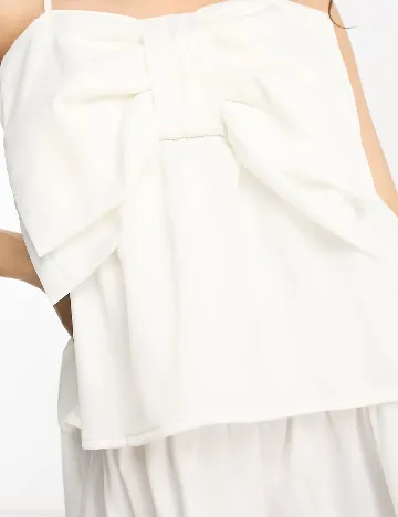 Rochie scurta Pieces, alb Alb
