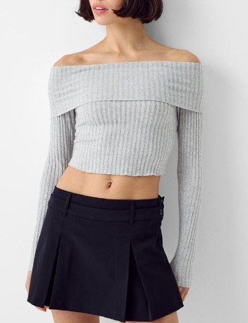 Top Bershka, gri