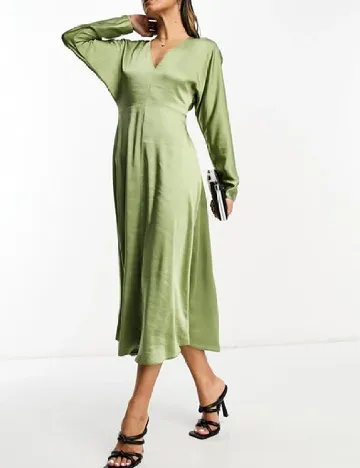 Rochie medie ASOS, verde Verde