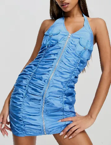 Rochie scurta ASOS, albastru Albastru