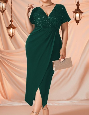 Rochie lunga SHEIN CURVE, verde