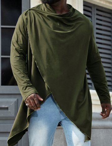 Bluza SHEIN Plus Size Men, verde