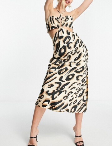 Rochie medie Miss Selfridge, animal print