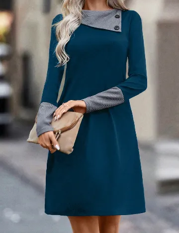 Rochie scurta SHEIN, albastru Albastru