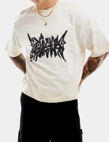 Tricou Pull&Bear, crem