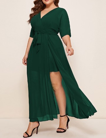 Rochie lunga SHEIN CURVE, verde