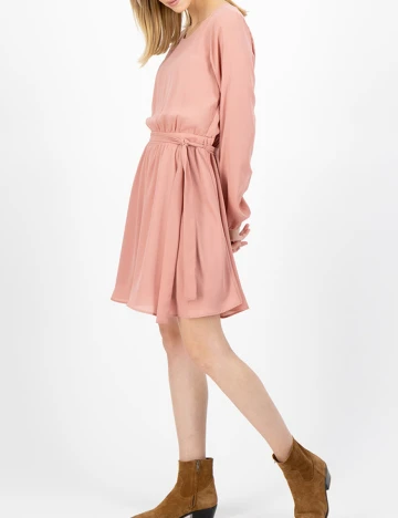 Rochie scurta Vila, roz pudra