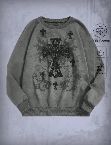 Bluza Romwe, gri Gri