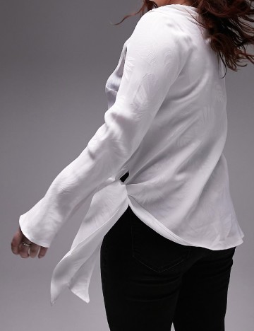Bluza Top Shop Plus Size, alb
