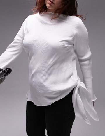 Bluza Top Shop Plus Size, alb