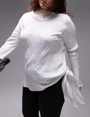 Bluza Top Shop Plus Size, alb Alb