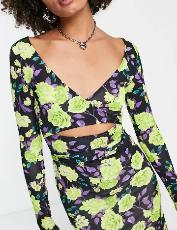 Rochie medie ASOS, floral print Floral print