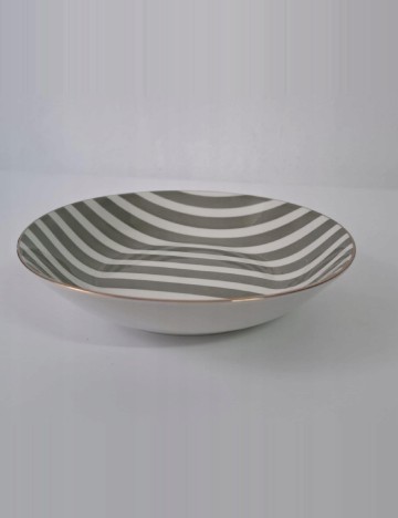 Set farfurii 6 bucati KAPIMEX, gri/alb
